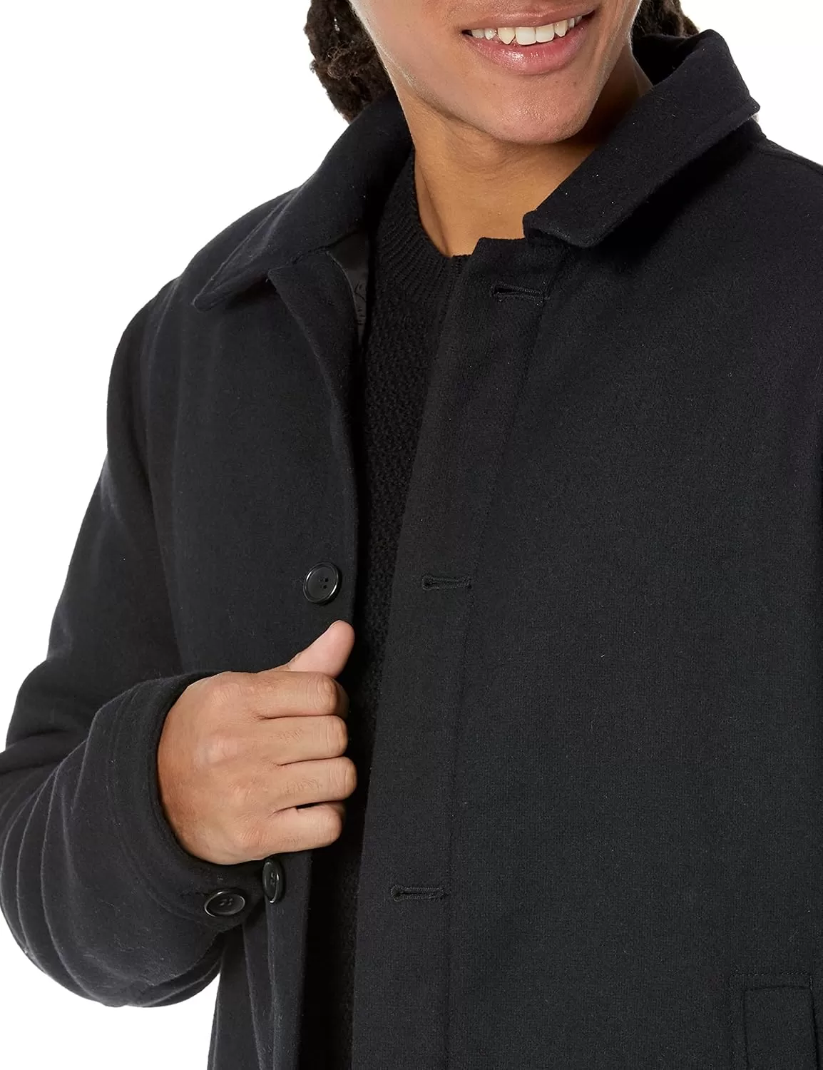 imageAmazon Essentials Mens Wool Bomber Jacket Available in Big ampamp TallBlack