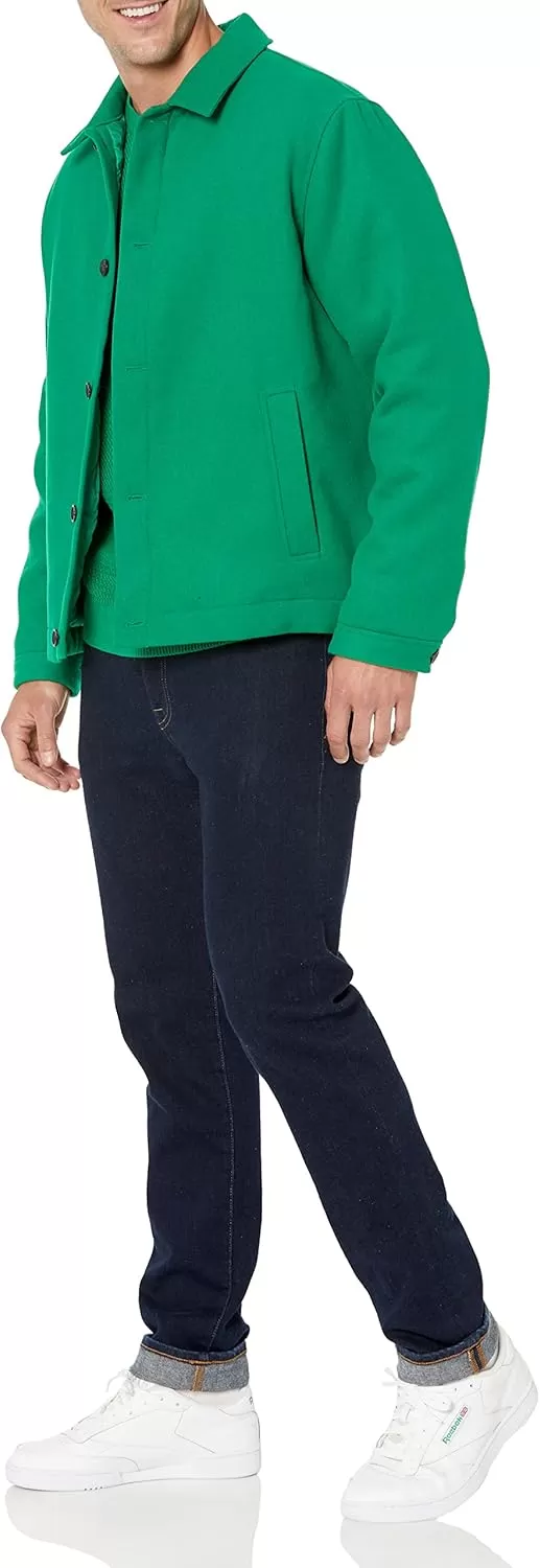 imageAmazon Essentials Mens Wool Bomber Jacket Available in Big ampamp TallGreen