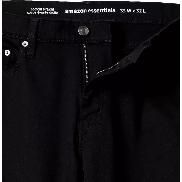 imageAmazon Essentials Jeans for Men Straight Fit BootcutBlack