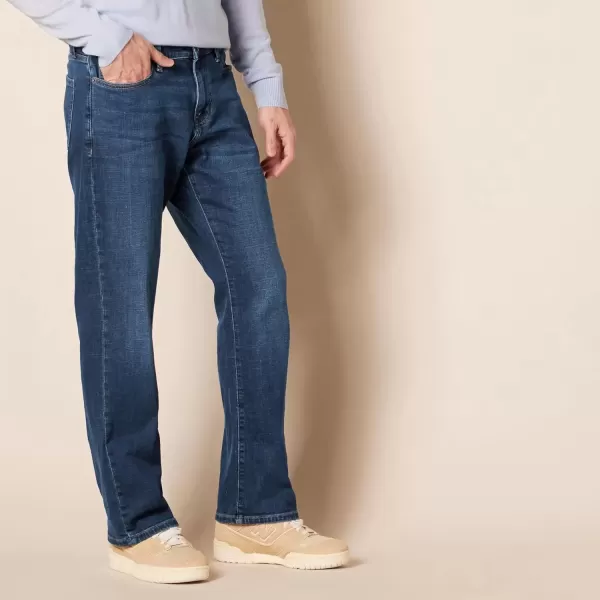 imageAmazon Essentials Jeans for Men Straight Fit BootcutDark Blue Vintage