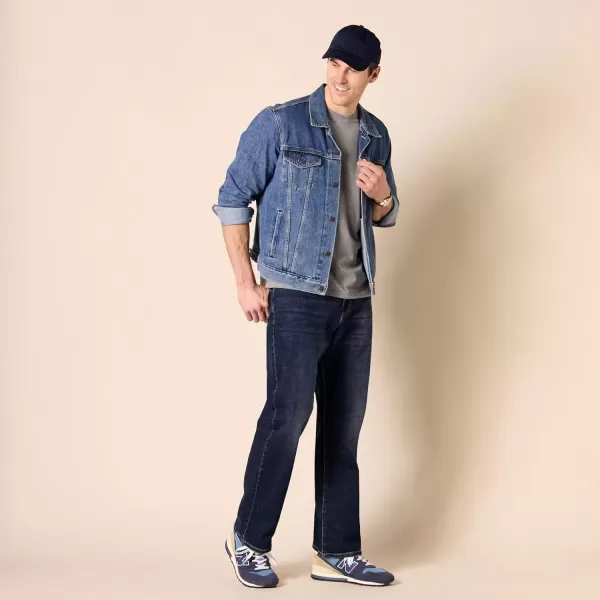 imageAmazon Essentials Jeans for Men Straight Fit BootcutDark Blue Vintage