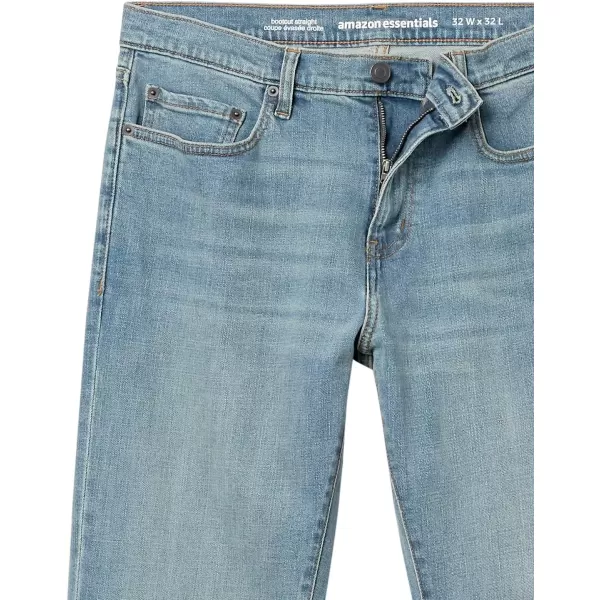 imageAmazon Essentials Jeans for Men Straight Fit BootcutLight Blue Vintage