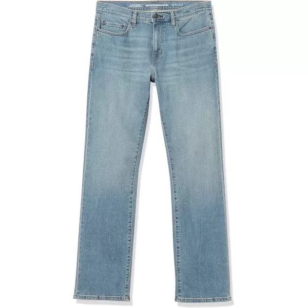 imageAmazon Essentials Jeans for Men Straight Fit BootcutLight Blue Vintage