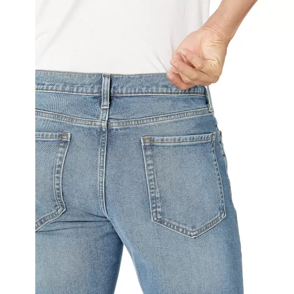 imageAmazon Essentials Jeans for Men Straight Fit BootcutLight Wash