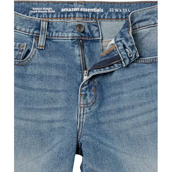 imageAmazon Essentials Jeans for Men Straight Fit BootcutLight Wash