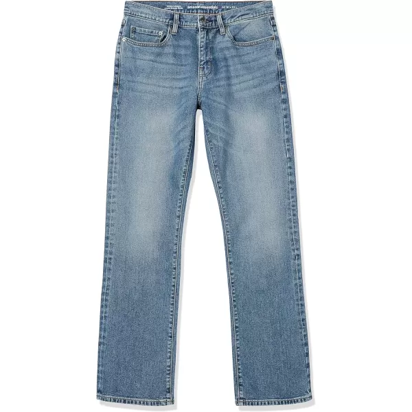 imageAmazon Essentials Jeans for Men Straight Fit BootcutLight Wash