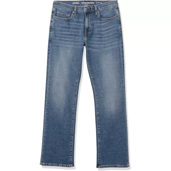 imageAmazon Essentials Jeans for Men Straight Fit BootcutMedium Blue Vintage