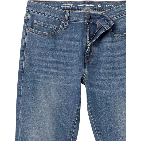imageAmazon Essentials Jeans for Men Straight Fit BootcutMedium Blue Vintage