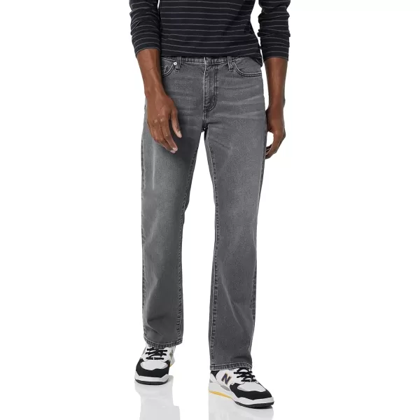 imageAmazon Essentials Jeans for Men Straight Fit BootcutWashed Grey