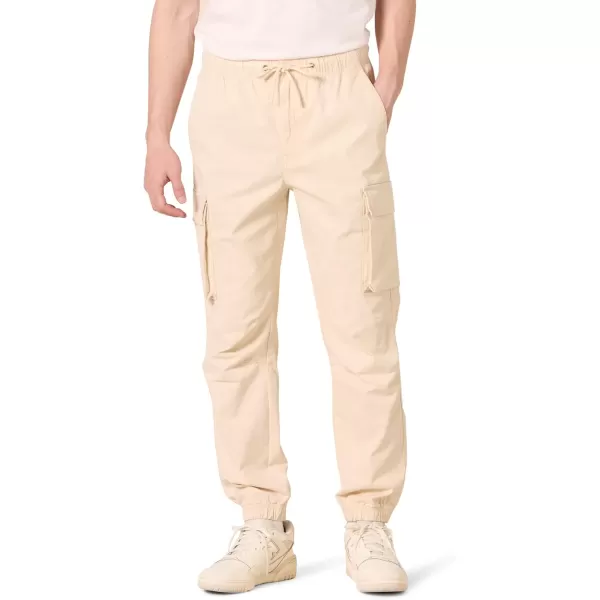 imageAmazon Essentials Mens DrawstringWaist RegularFit Cargo JoggerLight Beige