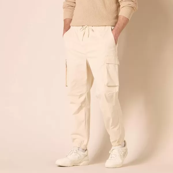 imageAmazon Essentials Mens DrawstringWaist RegularFit Cargo JoggerLight Beige