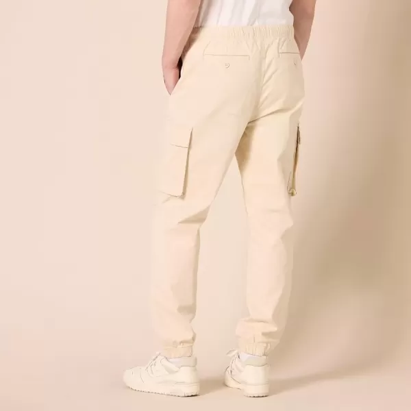 imageAmazon Essentials Mens DrawstringWaist RegularFit Cargo JoggerLight Beige