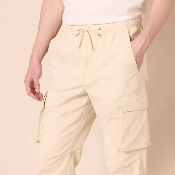 imageAmazon Essentials Mens DrawstringWaist RegularFit Cargo JoggerLight Beige