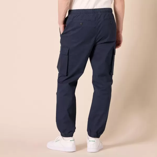imageAmazon Essentials Mens DrawstringWaist RegularFit Cargo JoggerNavy