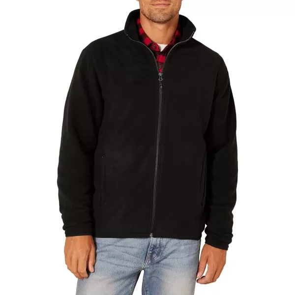 imageAmazon Essentials Mens FullZip Fleece Jacket Available in Big ampamp TallBlack