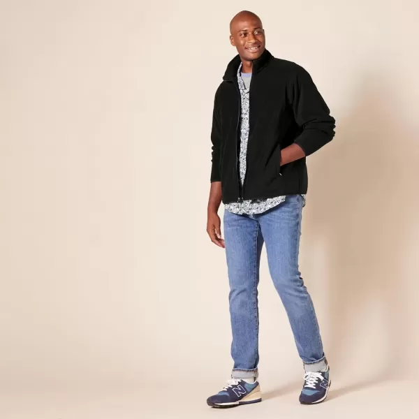 imageAmazon Essentials Mens FullZip Fleece Jacket Available in Big ampamp TallBlack