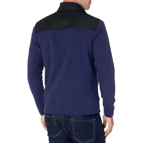 imageAmazon Essentials Mens FullZip Fleece Jacket Available in Big ampamp TallBlack Navy Color Block