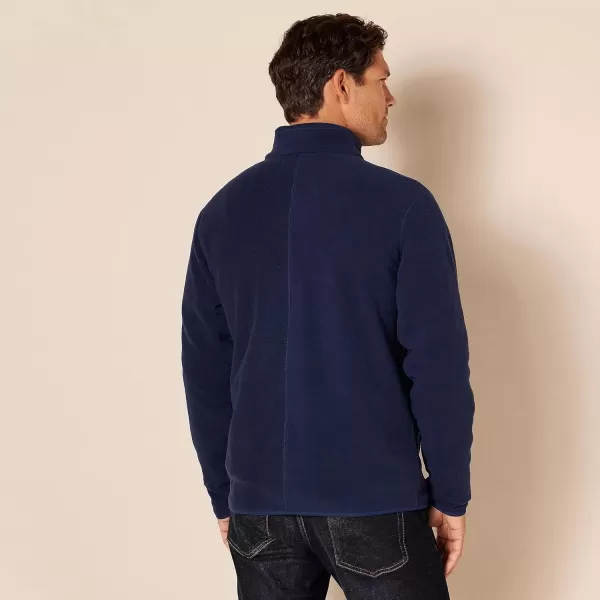 imageAmazon Essentials Mens FullZip Fleece Jacket Available in Big ampamp TallBlack Navy Color Block
