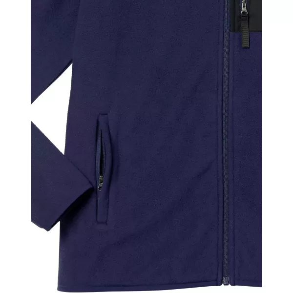 imageAmazon Essentials Mens FullZip Fleece Jacket Available in Big ampamp TallBlack Navy Color Block
