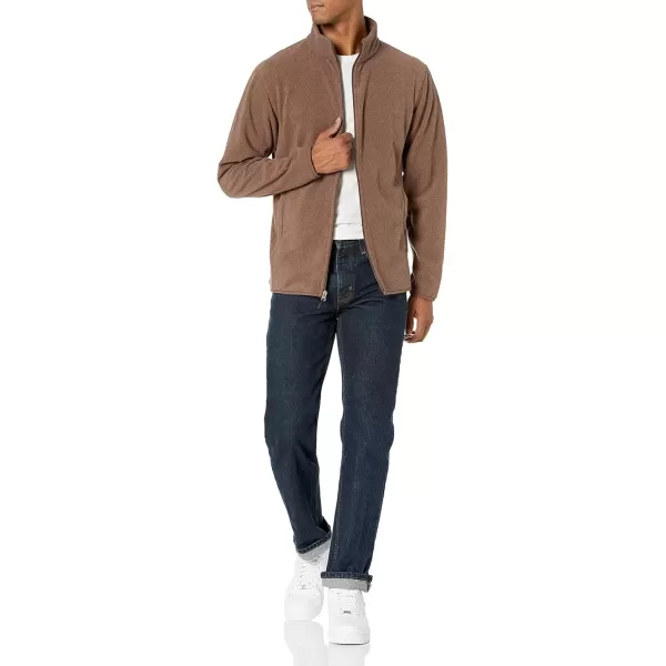 imageAmazon Essentials Mens FullZip Fleece Jacket Available in Big ampamp TallBrown Heather