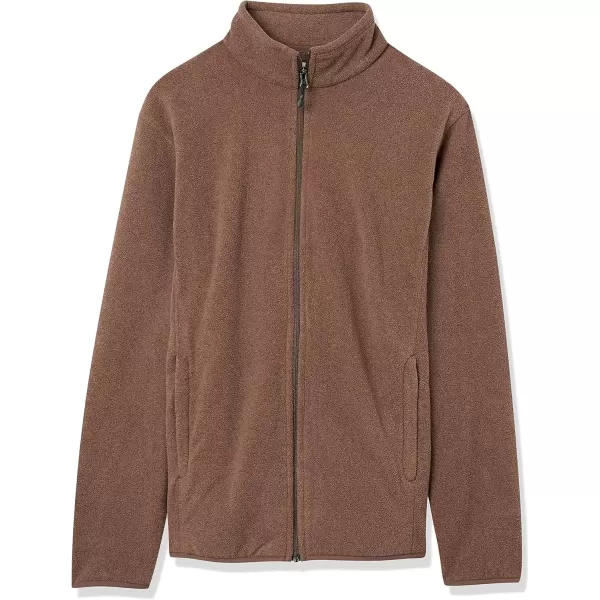 imageAmazon Essentials Mens FullZip Fleece Jacket Available in Big ampamp TallBrown Heather
