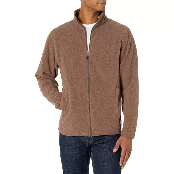 imageAmazon Essentials Mens FullZip Fleece Jacket Available in Big ampamp TallBrown Heather