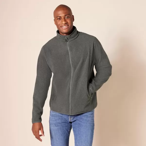 imageAmazon Essentials Mens FullZip Fleece Jacket Available in Big ampamp TallCharcoal Heather