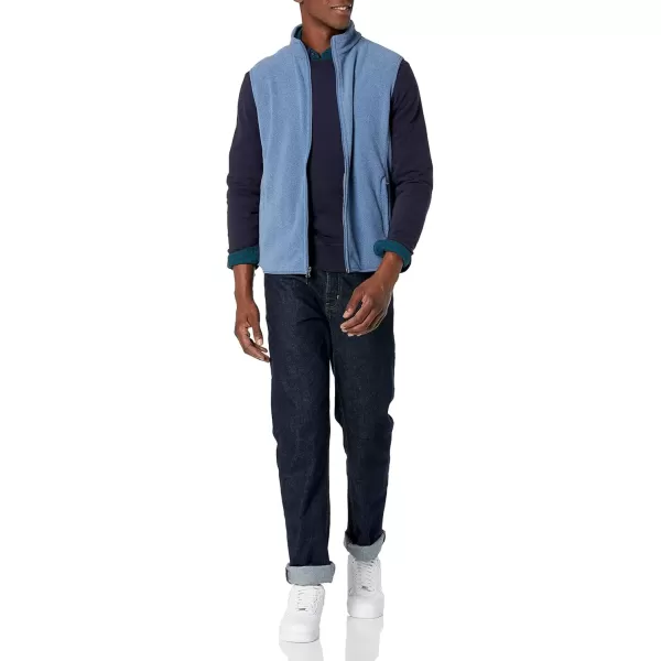 imageAmazon Essentials Mens FullZip Polar Fleece Vest Available in Big ampamp TallBlue Heather