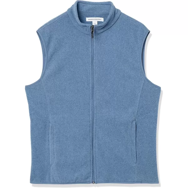 imageAmazon Essentials Mens FullZip Polar Fleece Vest Available in Big ampamp TallBlue Heather