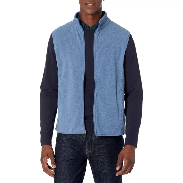 imageAmazon Essentials Mens FullZip Polar Fleece Vest Available in Big ampamp TallBlue Heather