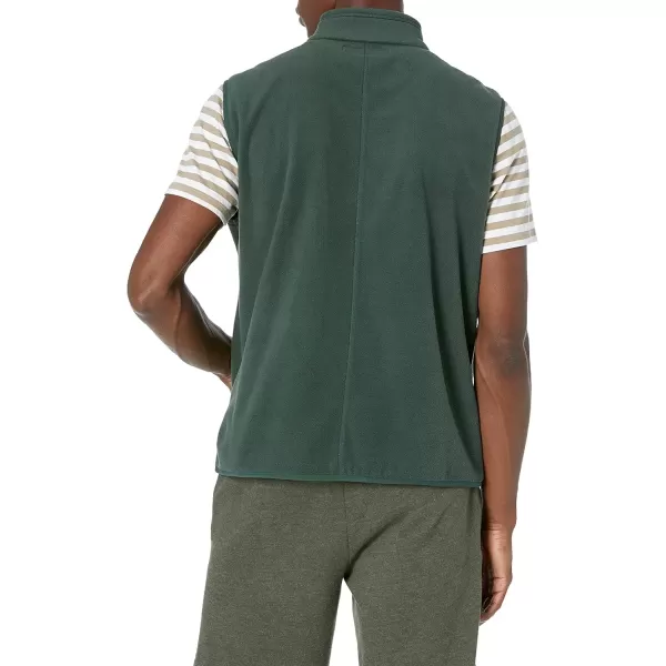 imageAmazon Essentials Mens FullZip Polar Fleece Vest Available in Big ampamp TallForest Green