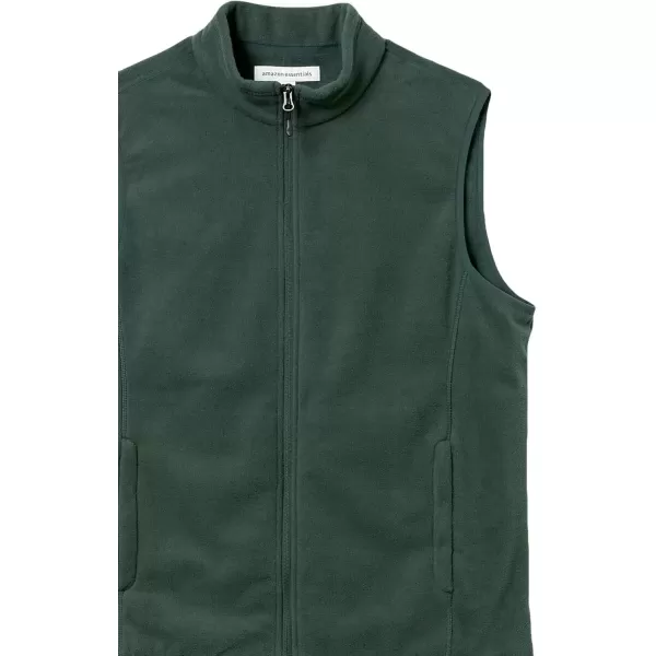 imageAmazon Essentials Mens FullZip Polar Fleece Vest Available in Big ampamp TallForest Green