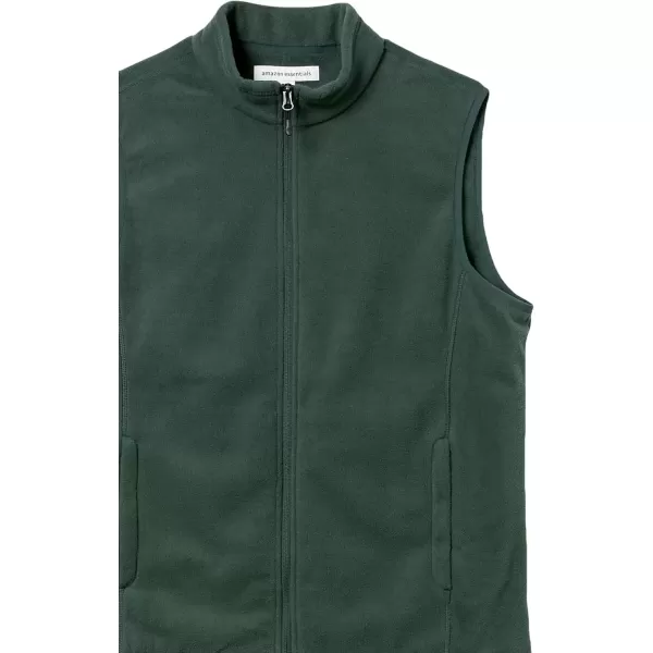 imageAmazon Essentials Mens FullZip Polar Fleece Vest Available in Big ampamp TallForest Green