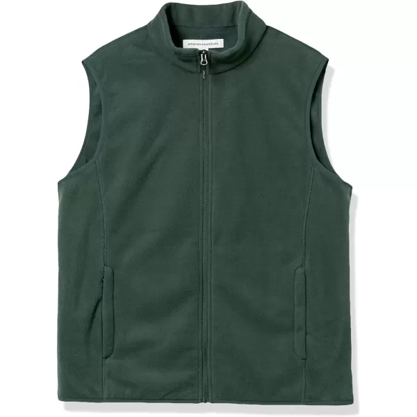 imageAmazon Essentials Mens FullZip Polar Fleece Vest Available in Big ampamp TallForest Green
