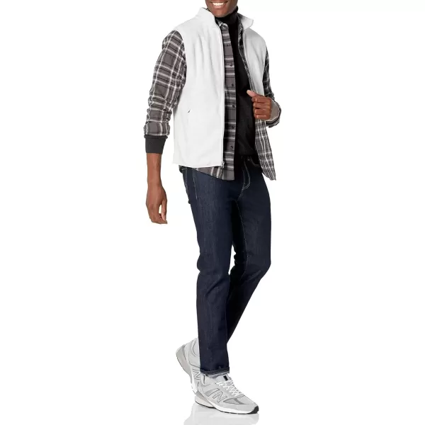 imageAmazon Essentials Mens FullZip Polar Fleece Vest Available in Big ampamp TallLight Grey Heather