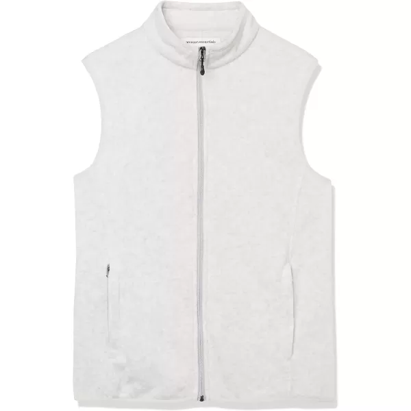 imageAmazon Essentials Mens FullZip Polar Fleece Vest Available in Big ampamp TallLight Grey Heather