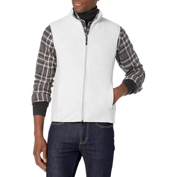 imageAmazon Essentials Mens FullZip Polar Fleece Vest Available in Big ampamp TallLight Grey Heather