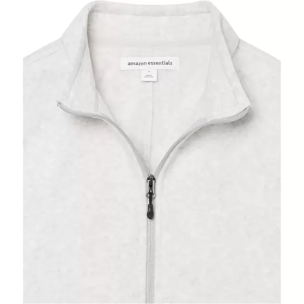 imageAmazon Essentials Mens FullZip Polar Fleece Vest Available in Big ampamp TallLight Grey Heather