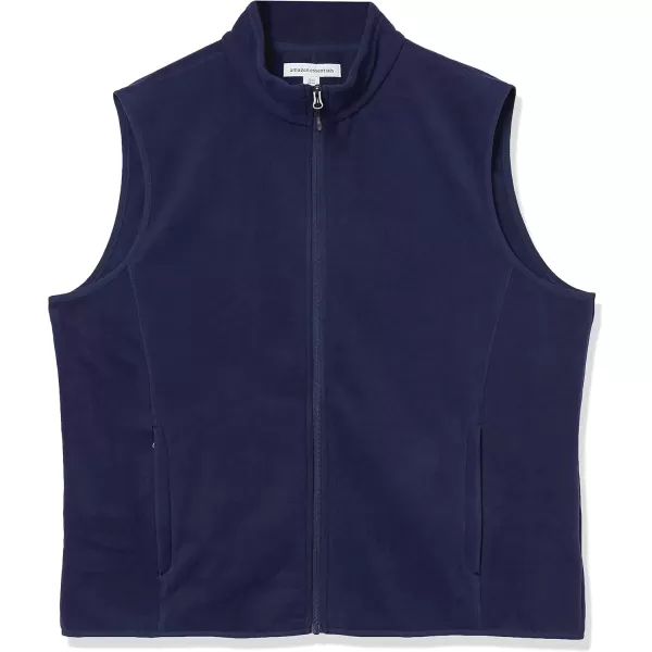 imageAmazon Essentials Mens FullZip Polar Fleece Vest Available in Big ampamp TallNavy
