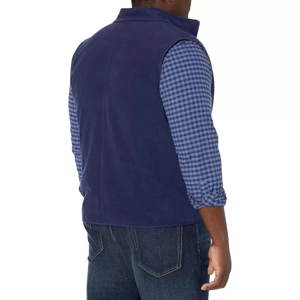 imageAmazon Essentials Mens FullZip Polar Fleece Vest Available in Big ampamp TallNavy