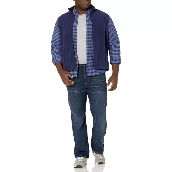 imageAmazon Essentials Mens FullZip Polar Fleece Vest Available in Big ampamp TallNavy