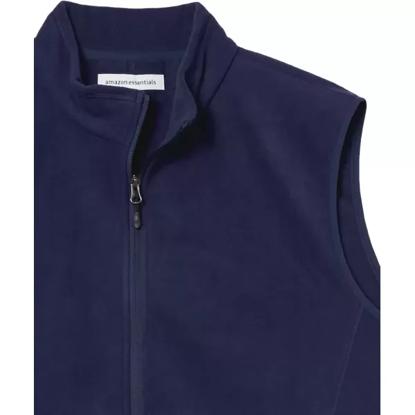 imageAmazon Essentials Mens FullZip Polar Fleece Vest Available in Big ampamp TallNavy