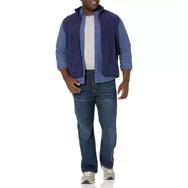 imageAmazon Essentials Mens FullZip Polar Fleece Vest Available in Big ampamp TallNavy