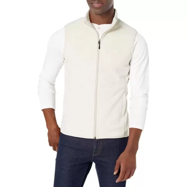imageAmazon Essentials Mens FullZip Polar Fleece Vest Available in Big ampamp TallOatmeal Heather