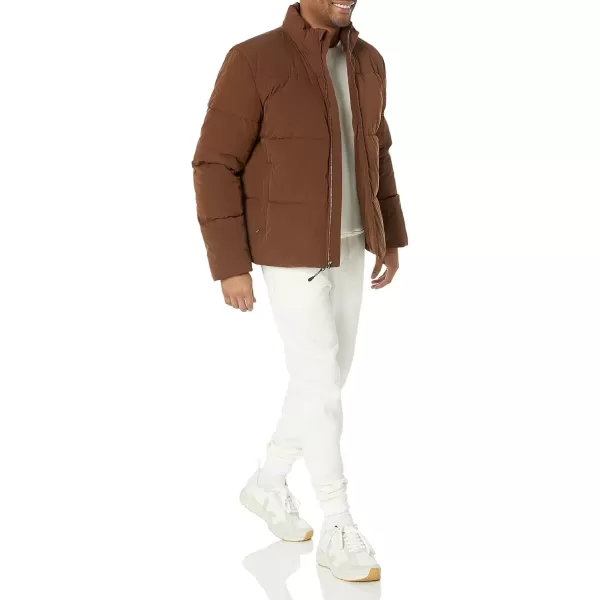imageAmazon Essentials Mens Mock Neck Heavyweight Puffer Coat Available in Big ampamp TallDeep Brown