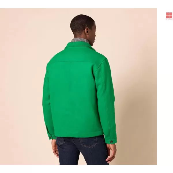 imageAmazon Essentials Mens Wool Bomber Jacket Available in Big ampamp TallGreen