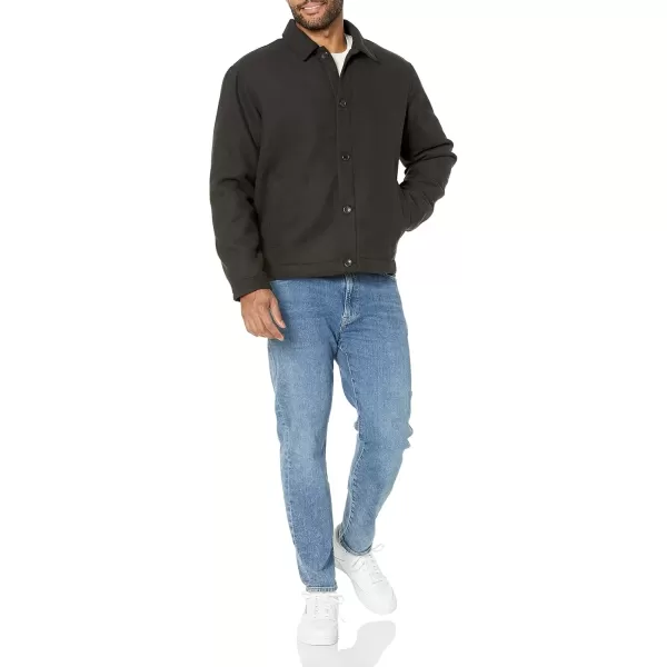 imageAmazon Essentials Mens Wool Bomber Jacket Available in Big ampamp TallWashed Black