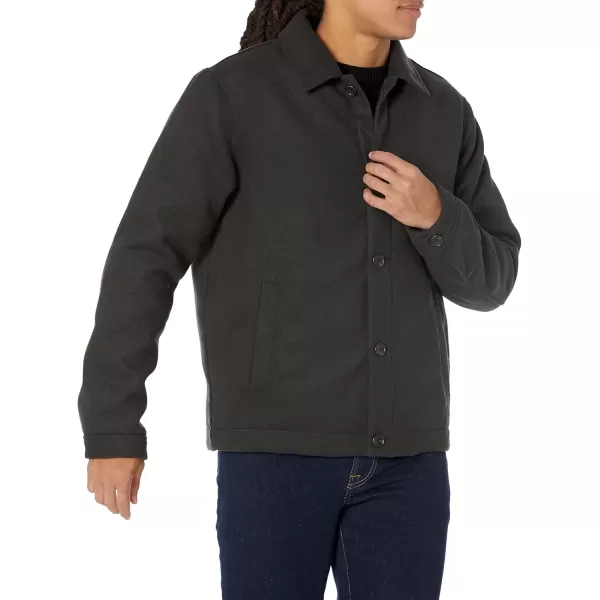 imageAmazon Essentials Mens Wool Bomber Jacket Available in Big ampamp TallWashed Black