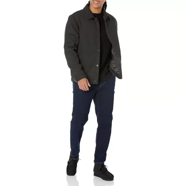 imageAmazon Essentials Mens Wool Bomber Jacket Available in Big ampamp TallWashed Black