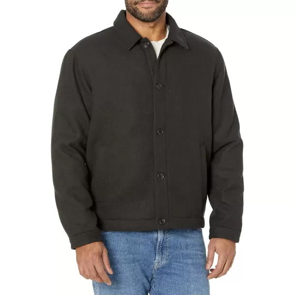 imageAmazon Essentials Mens Wool Bomber Jacket Available in Big ampamp TallWashed Black